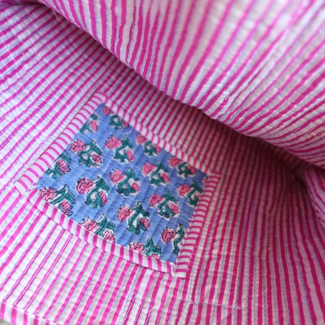 新作!Blockprint Mini Totebag - すずらんブルーム