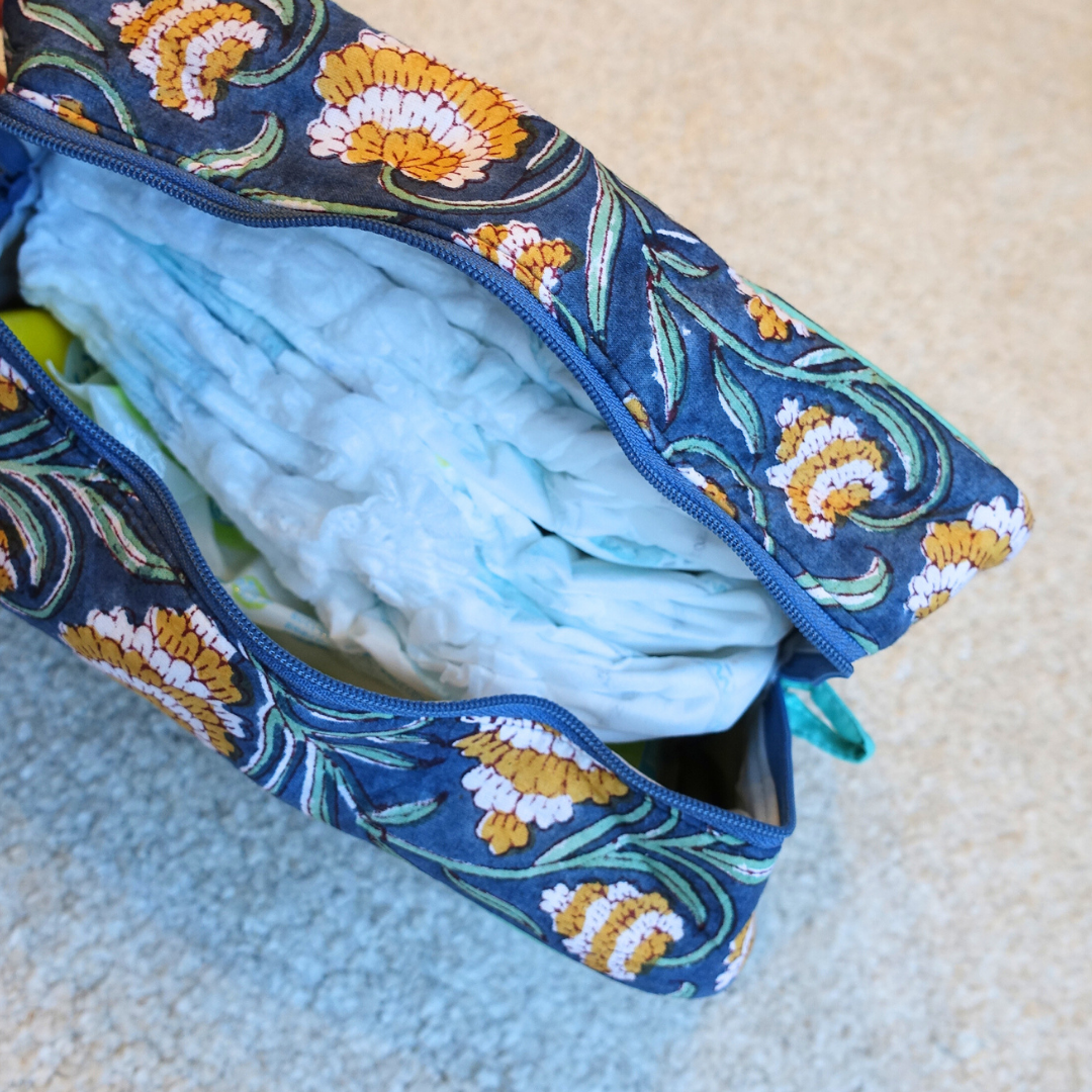 1/24 (土) 17時販売開始!Blockprint Big Pouch - トロピカル