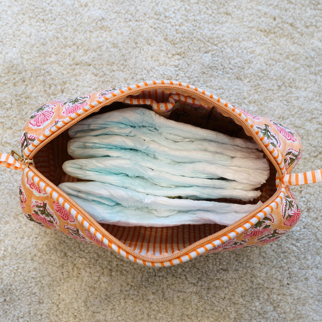 Big Multi Pouch - イエローフローラル