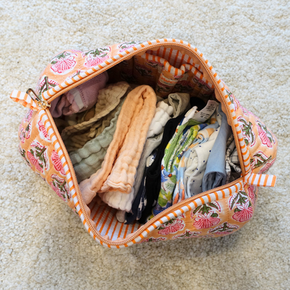 Big Multi Pouch - イエローフローラル