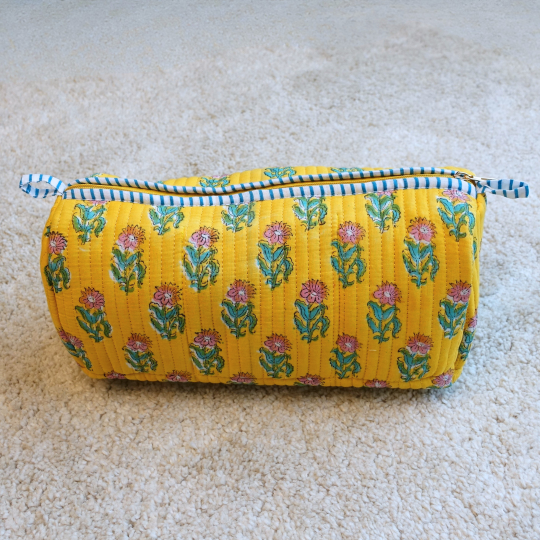 Big Multi Pouch - イエローフローラル