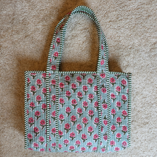 10/26 (日) 販売開始！Blockprint Mini Totebag - オリーブガーデン