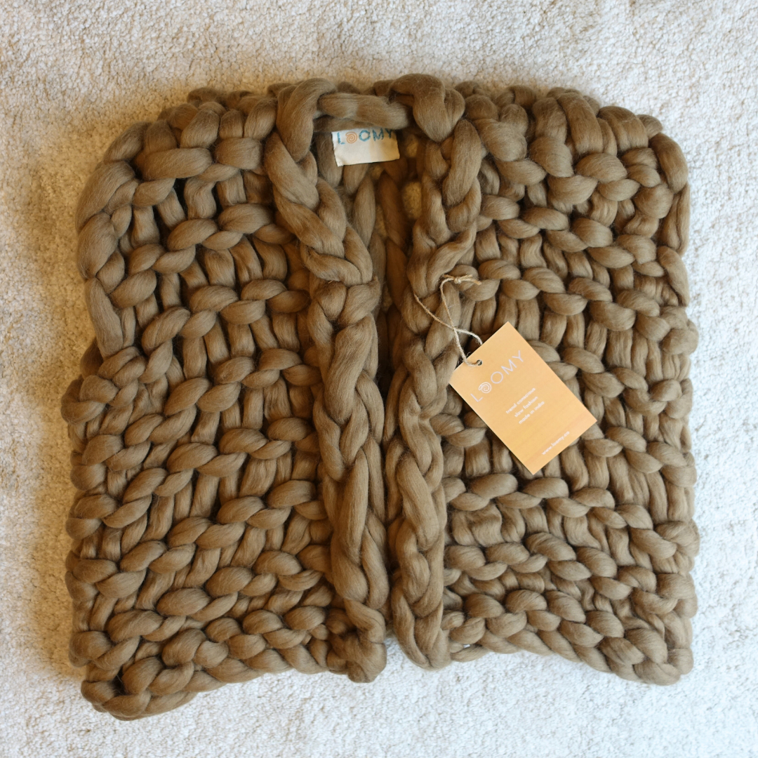 1月2日(金)発売！極太メリノ ニットベスト (Loomy) - キャラメル