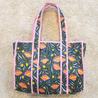 Blockprint Mini Totebag - ボタニカル