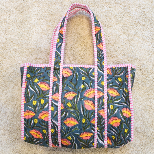 Blockprint Mini Totebag - ボタニカル