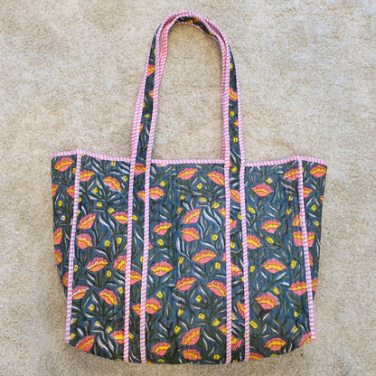 Blockprint Big Totebag - ボタニカル
