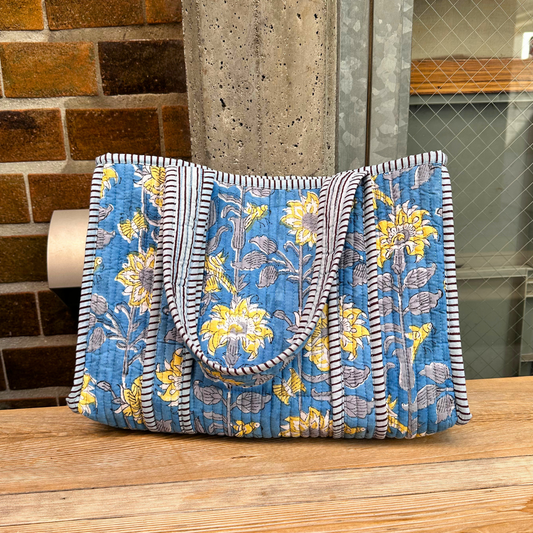 1/24 (土) 17時販売開始！Blockprint Mini Totebag - サニーブルー