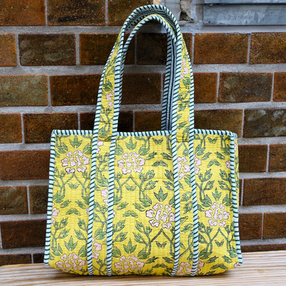 再入荷！Blockprint Mini Totebag - レモンイエロー