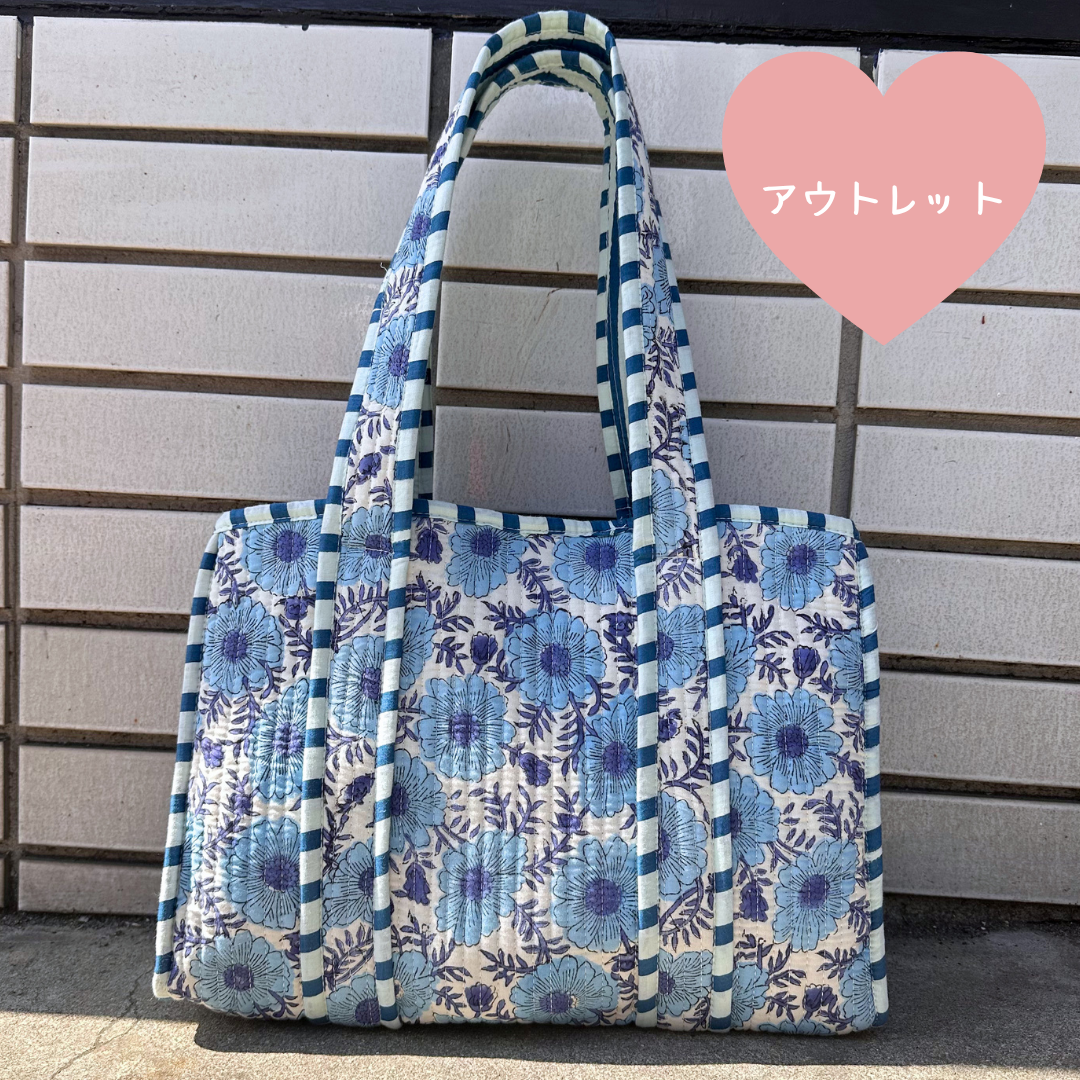 アウトレット！Blockprint Mini Totebag - アズール