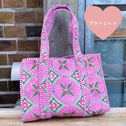 アウトレット！Blockprint Mini Totebag - レトロピンク