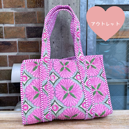 アウトレット！Blockprint Mini Totebag - レトロピンク