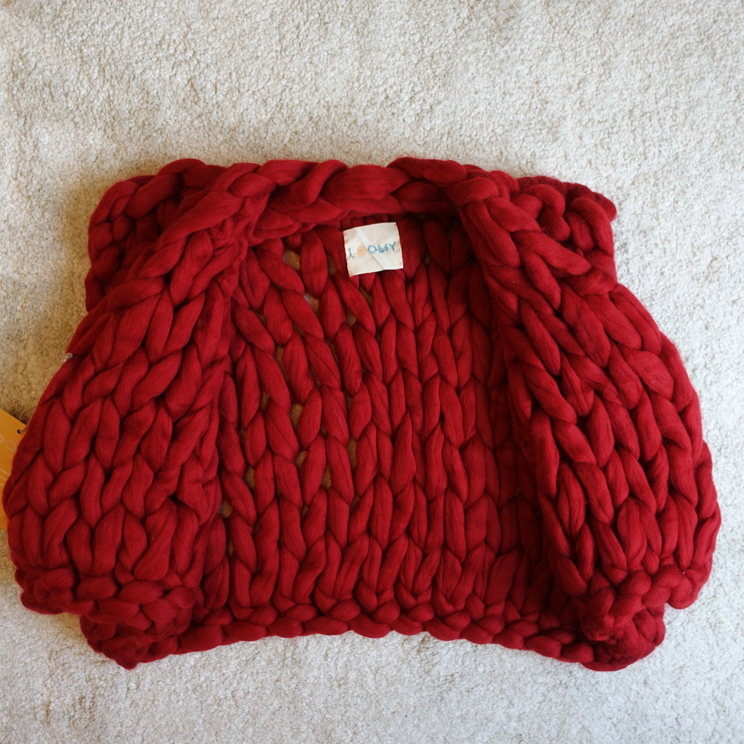 1月2日(金)発売！極太メリノ ニットベスト (Loomy) - レッド