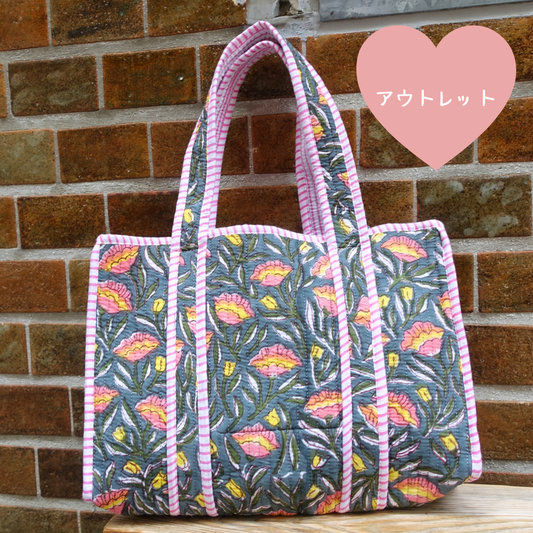 アウトレット！Blockprint Mini Totebag - ボタニカル