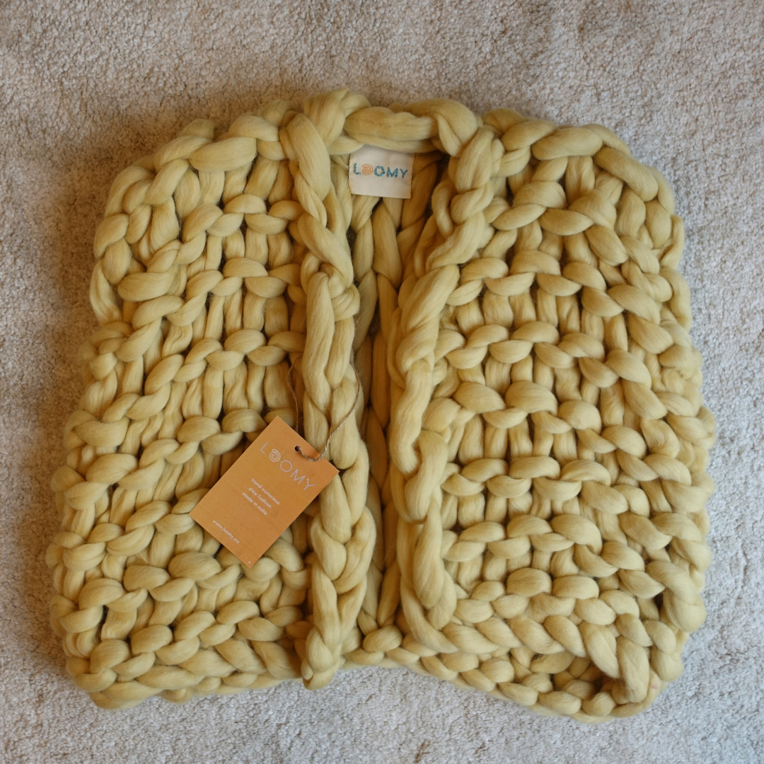 1月2日(金)発売！極太メリノ ニットベスト (Loomy) - クリーム