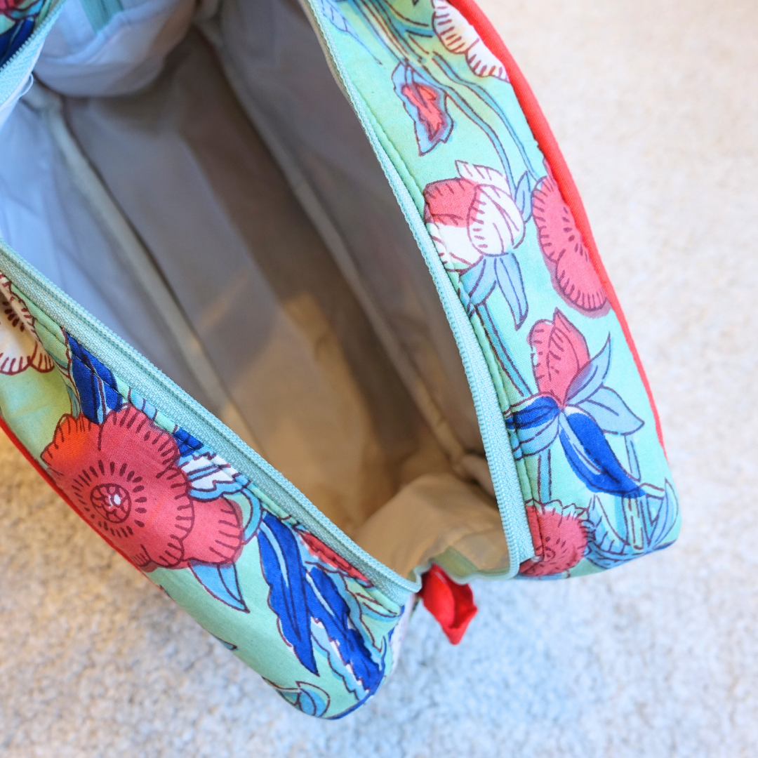 1/24 (土) 17時販売開始！Blockprint Big Pouch - トロピカル