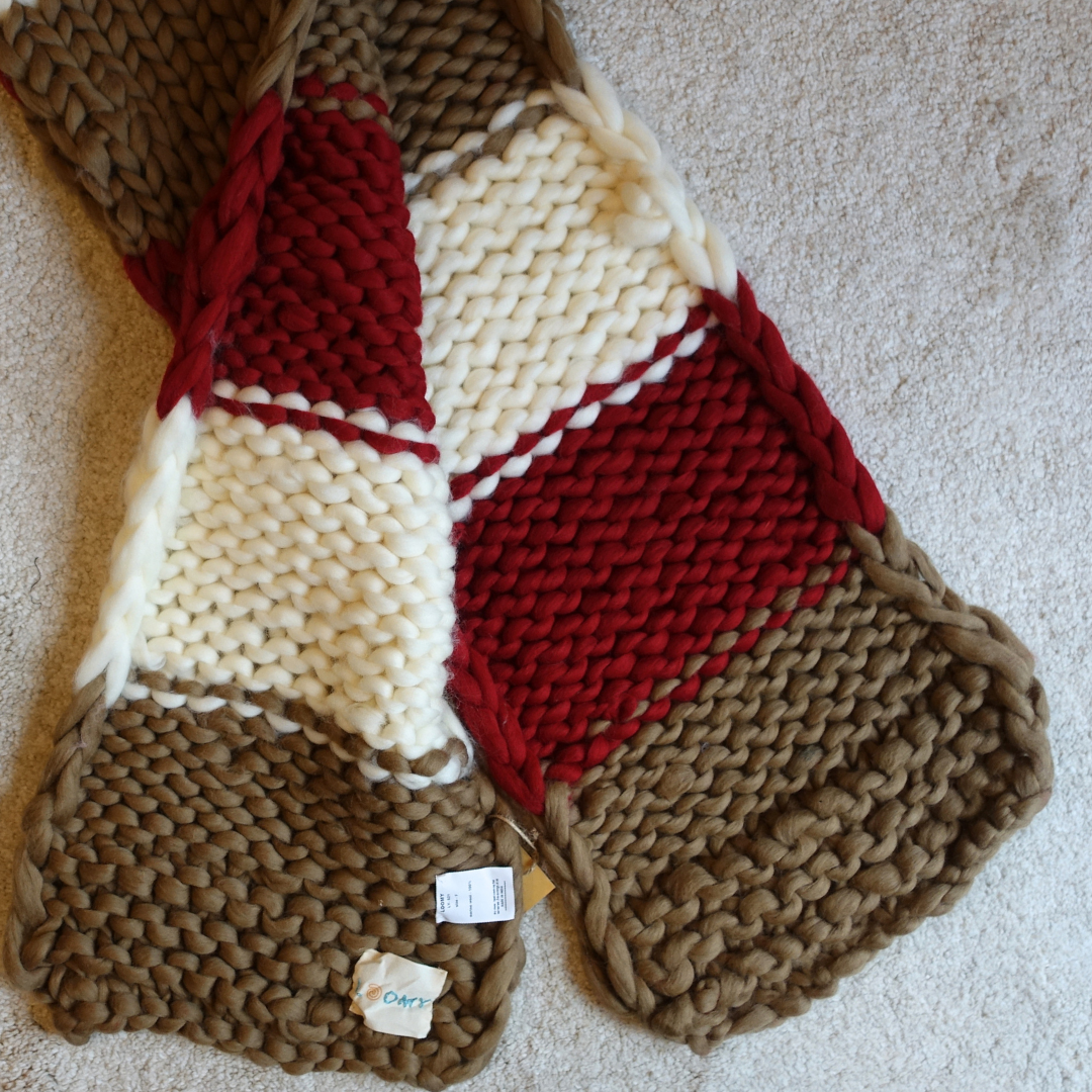 1月2日(金)発売！極太メリノ 手編みマフラー (Loomy) - レッド