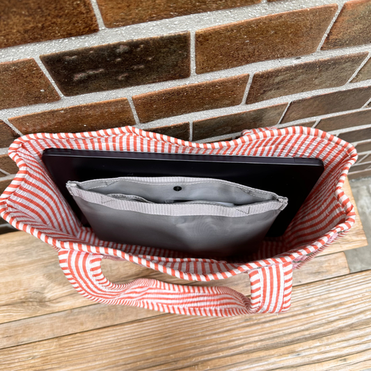 Blockprint Mini Totebag - ラブリーピンク