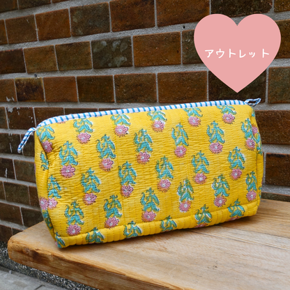 アウトレット！Big Multi Pouch - イエローフローラル