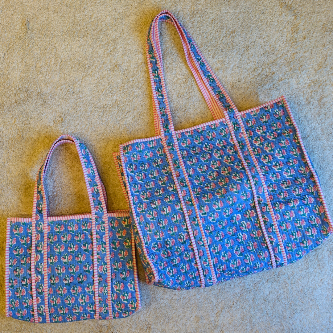 Blockprint Big Totebag - すずらんブルーム