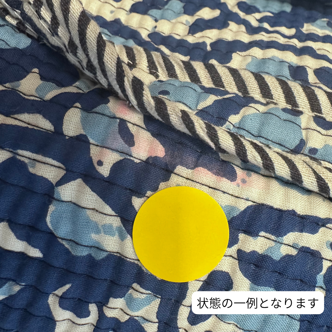 アウトレット！Blockprint ボストンバッグ - ブルーマーブル