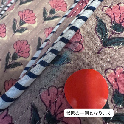 アウトレット！Blockprint Mini Totebag - スモーキーグリーン