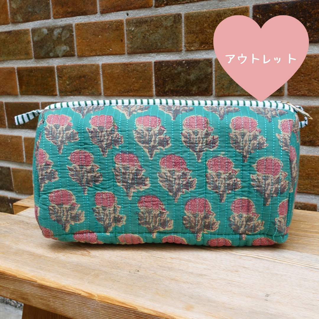 アウトレット！Big Multi Pouch - グリーンブロッサム