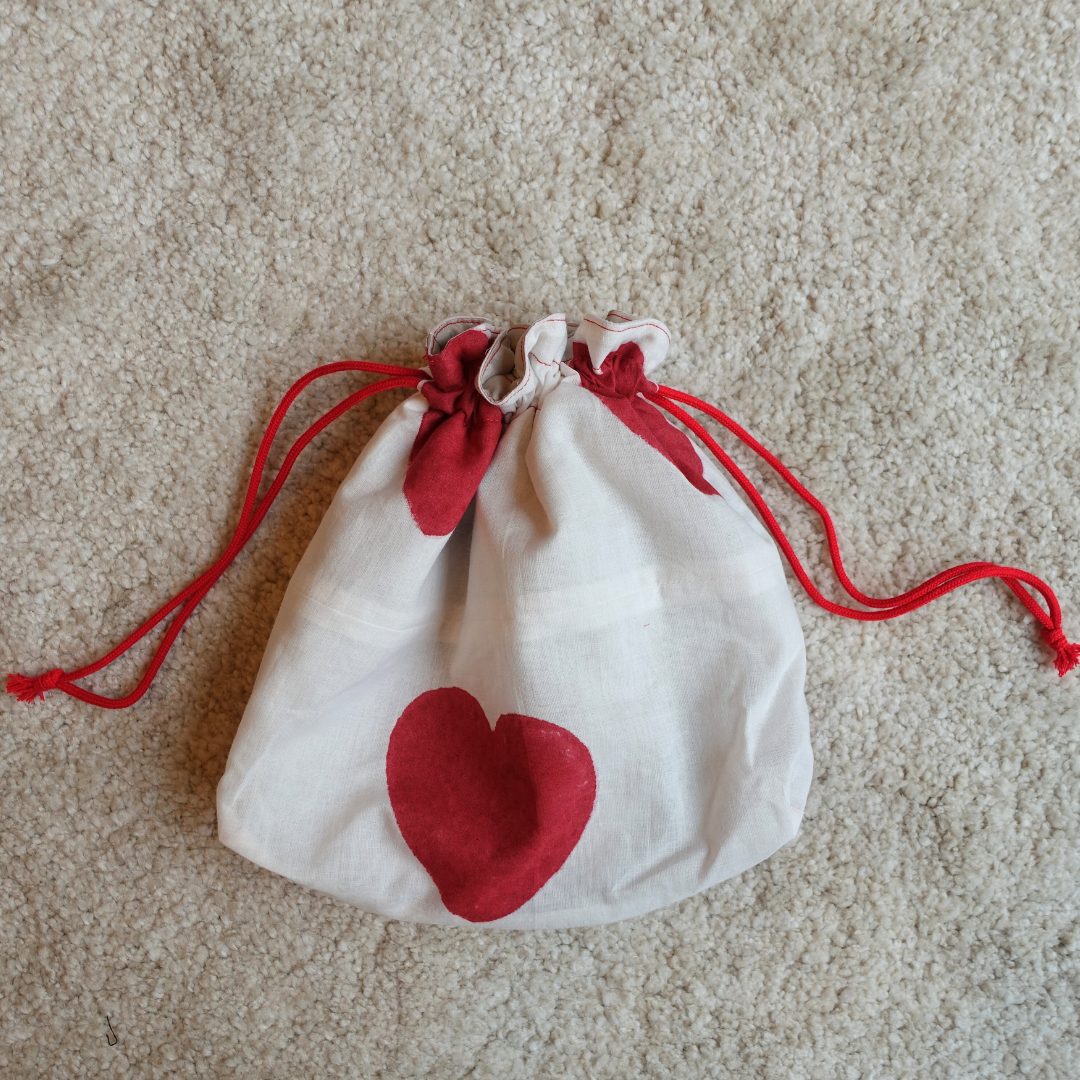 Blockprint Big Totebag - ハート イン ジャイプール (Made In Japan)