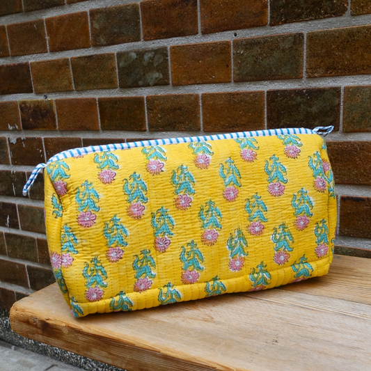 Big Multi Pouch - イエローフローラル