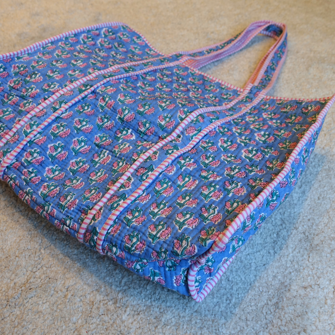 Blockprint Big Totebag - すずらんブルーム