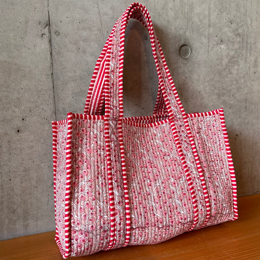 2/14(土) 20時販売開始！Blockprint Mini Totebag - チェリーブロッサム