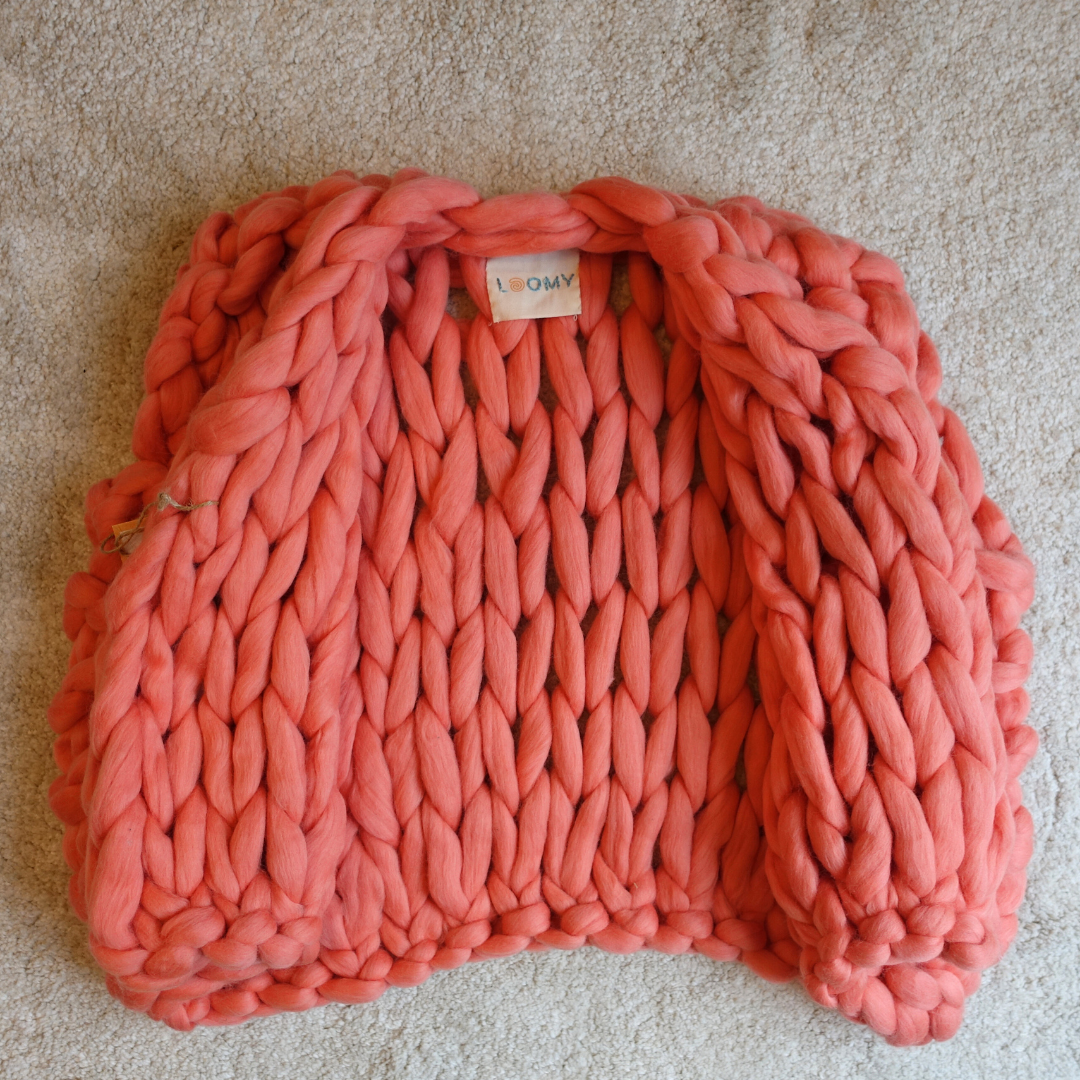 1月2日(金)発売！極太メリノ ニットベスト (Loomy) - ピンクオレンジ