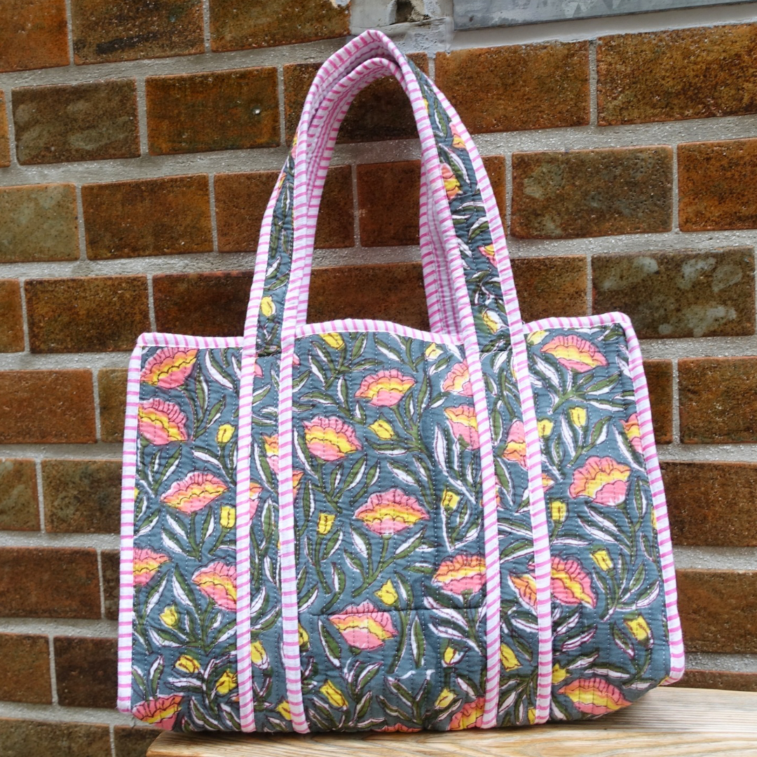 Blockprint Mini Totebag - ボタニカル