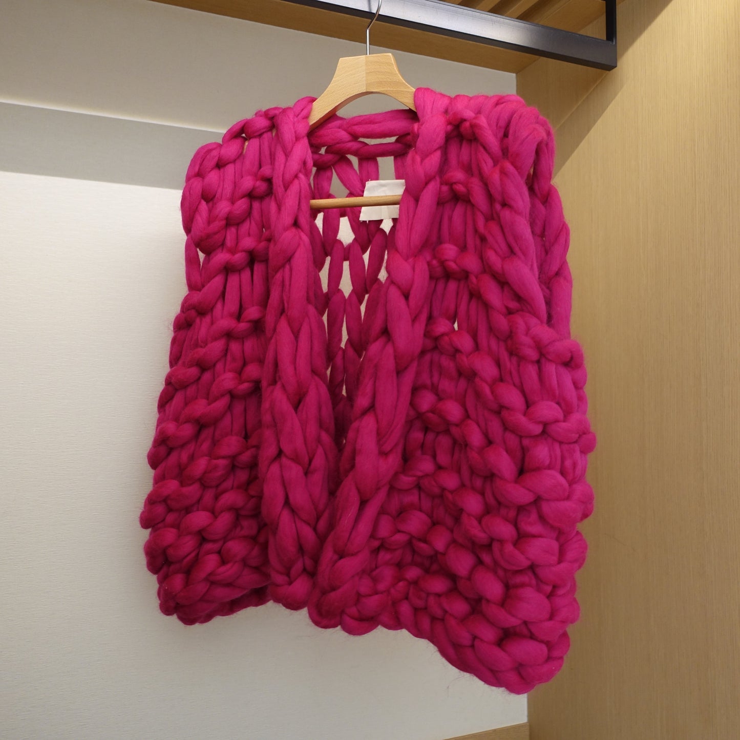 1月2日(金)発売！極太メリノ ニットベスト (Loomy) - ピンク