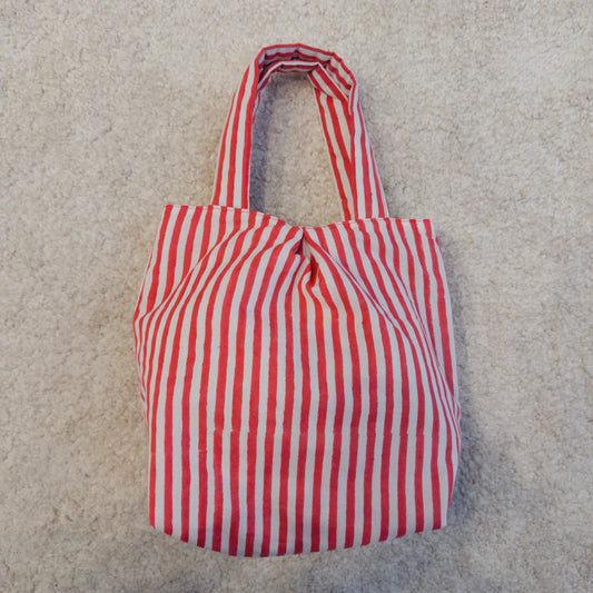Blockprint mini Totebag - クラシック ストライプ トート (Made In Japan)