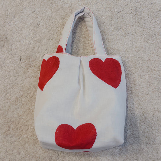 Blockprint mini Totebag - ハート イン ジャイプール (Made In Japan)