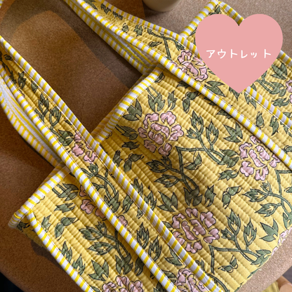 アウトレット！Blockprint Mini Totebag - レモンイエロー